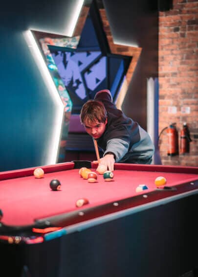 Joe hitting the pool